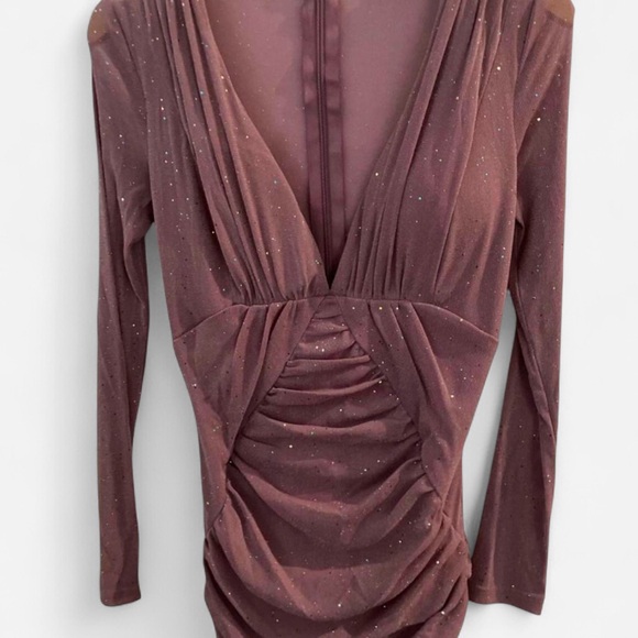 Fashion Nova Mauve Sparkles Dress - Picture 2 of 2